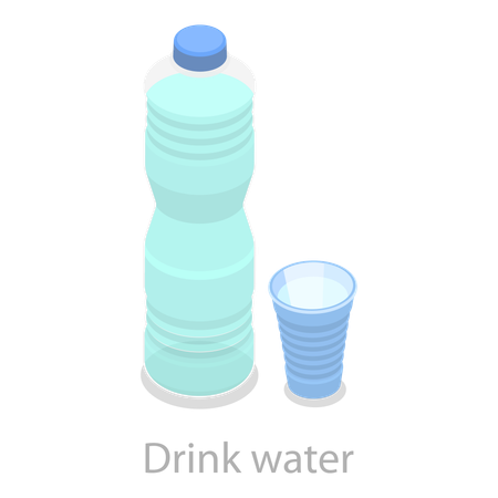 Botella de agua  Ilustración