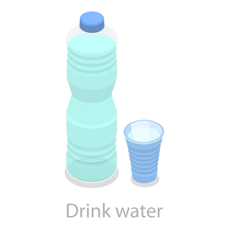 Botella de agua  Ilustración