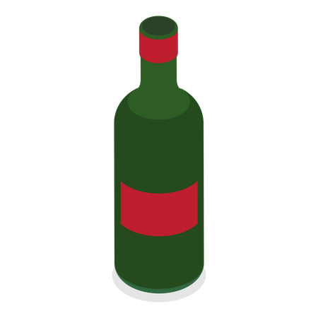 Botella de alcohol  Ilustración