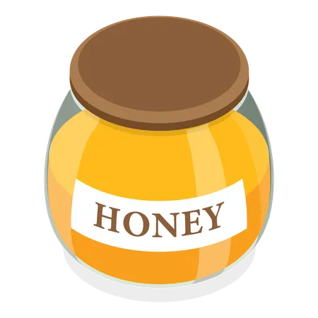 Botella de miel  Ilustración