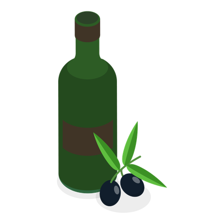Botellas de aceite  Ilustración