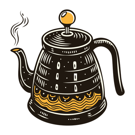 Bouilloire à café  Illustration