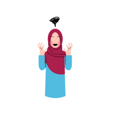 Femme islamique bouleversée  Illustration