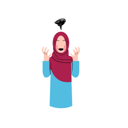 Femme islamique bouleversée  Illustration