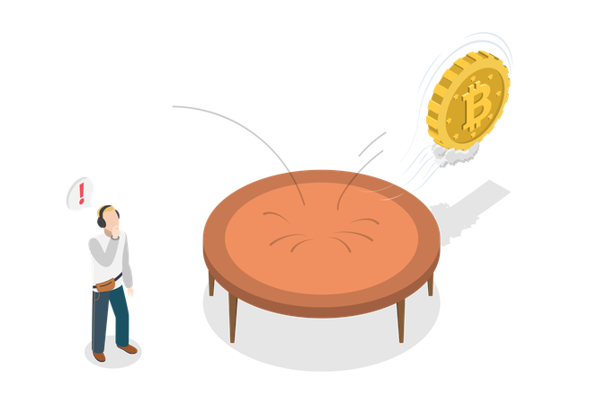 Bounce Effect of Cryptocurrency  Illustration