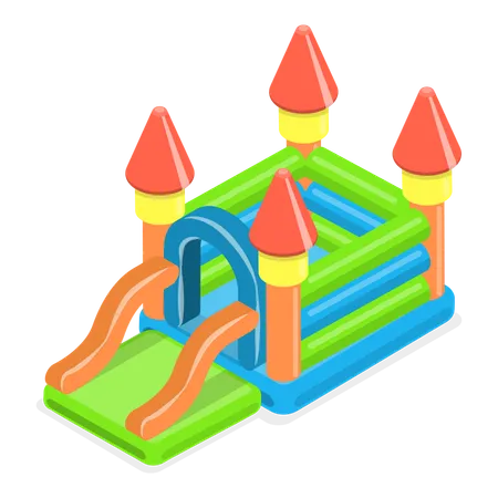 Bouncy inflatable castles  Illustration