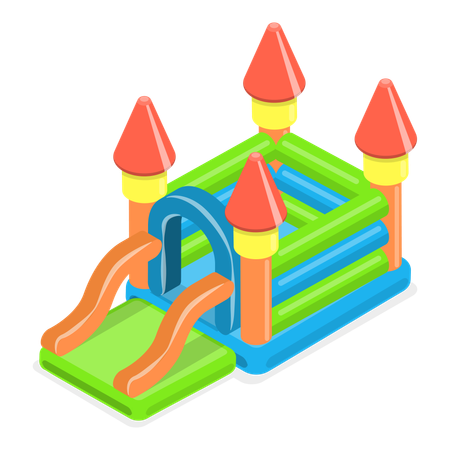 Bouncy inflatable castles  Illustration