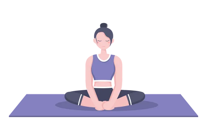 Bound angle pose  Illustration