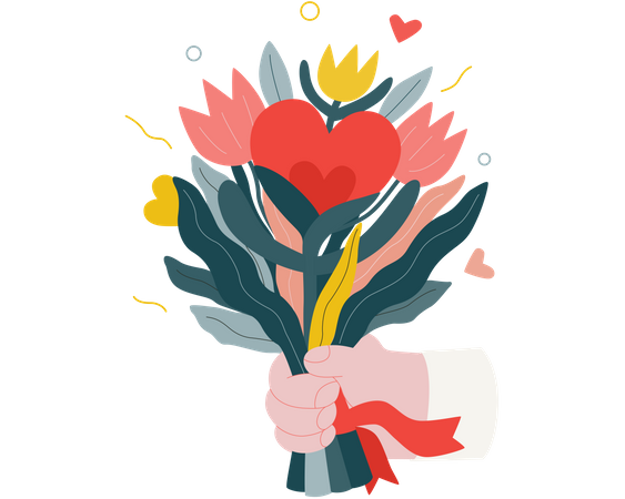 Bouquet de la Saint-Valentin  Illustration