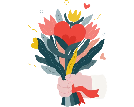 Bouquet de la Saint-Valentin  Illustration