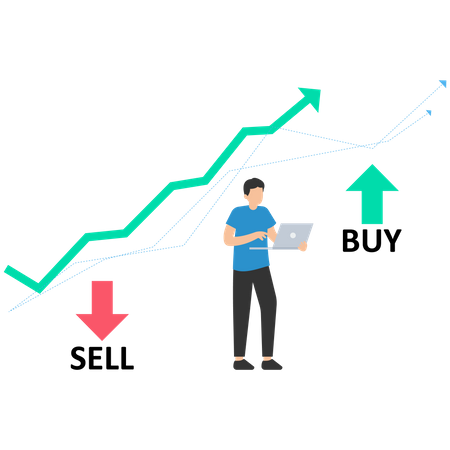 Bourse et bourse  Illustration