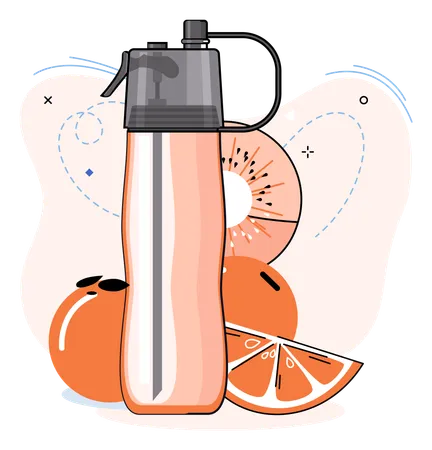 Bouteille de jus d'orange  Illustration