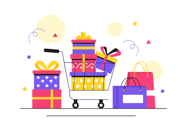 Boutique de cadeaux  Illustration