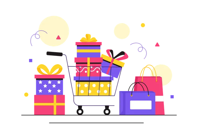 Boutique de cadeaux  Illustration