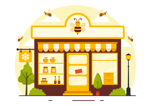 Boutique de miel  Illustration