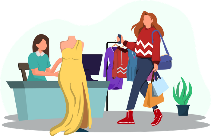 Boutique de mode  Illustration
