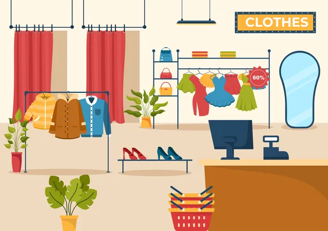 Boutique de mode vide  Illustration