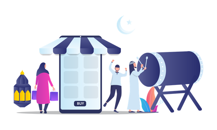 Boutique en ligne Vente Ramadan  Illustration