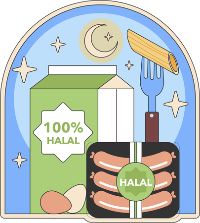 Boutique halal  Illustration