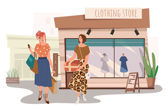 Boutique Shop  Illustration