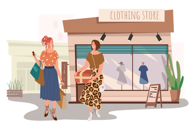 Boutique Shop  Illustration