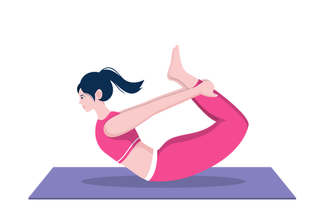 Bow pose  Illustration