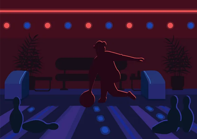 Bowling alley Illustration