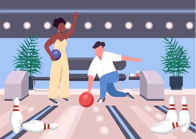 Bowling date Illustration