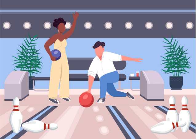 Bowling-Datum  Illustration