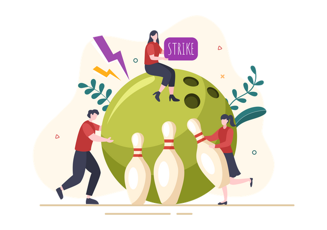 Bowling Game  Illustration