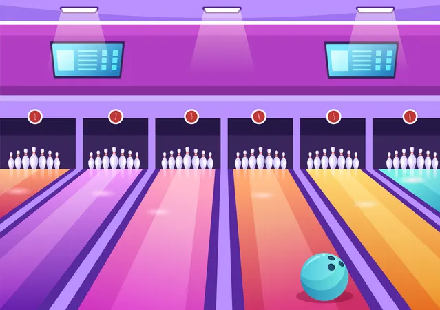 Bowling Game  Illustration