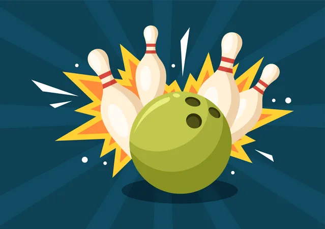 Bowling Game  Illustration