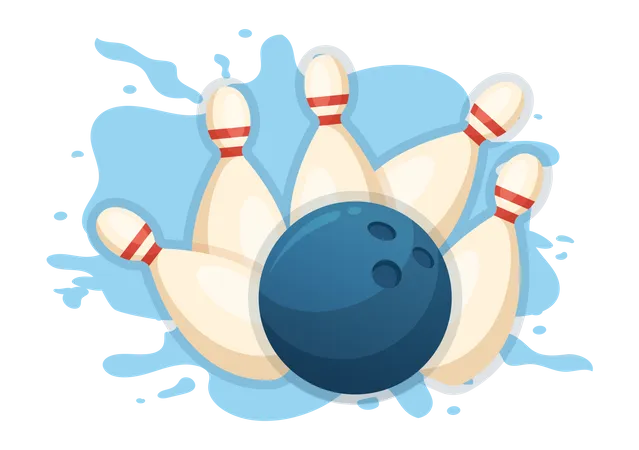 Bowling Game  Illustration