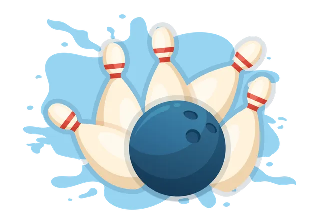 Bowling Spiel  Illustration