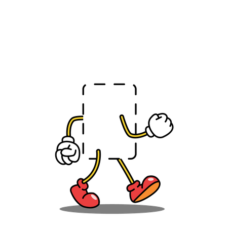 Box Empty walking  Illustration