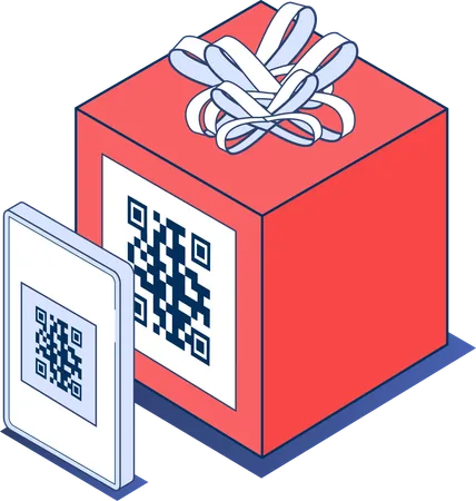 Box qr code  Illustration