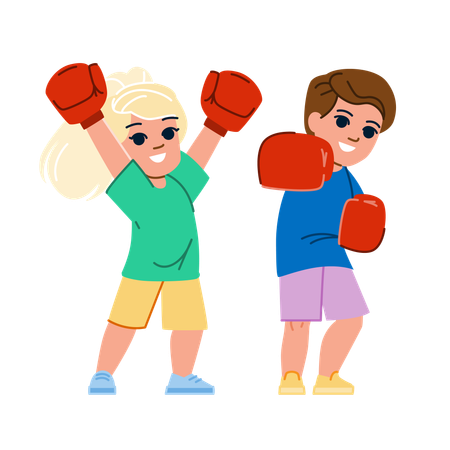 Enfant de boxe  Illustration