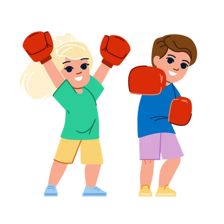 Enfant de boxe  Illustration