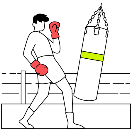 Participação no boxe  Ilustração