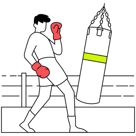 Participação no boxe  Ilustração