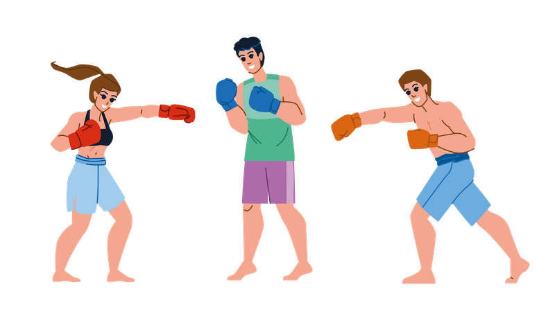 Sport de boxe  Illustration