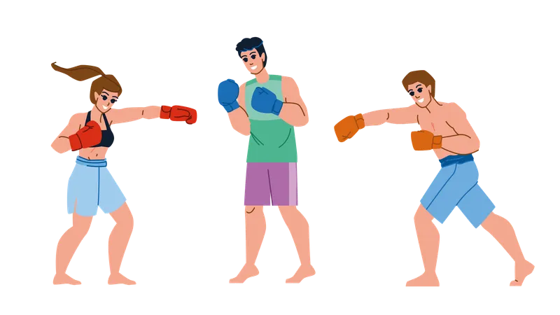 Sport de boxe  Illustration