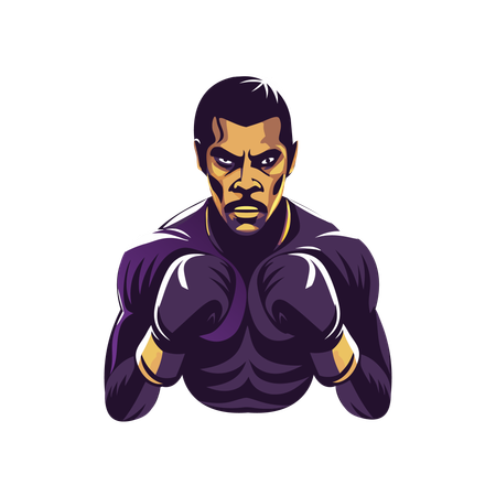 Homem boxeador  Ilustração