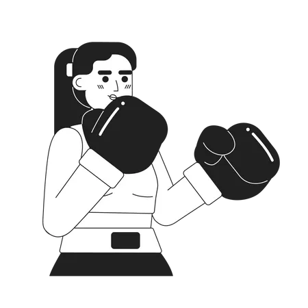 Boxtraining für Frauen  Illustration