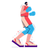 boxing fight illustrations