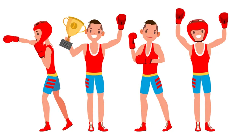 Boxer Training Vector Illustration