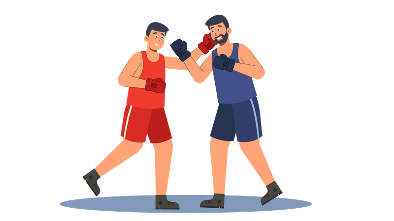 Boxers fighting  Illustration