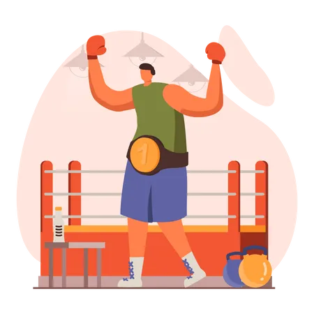 Boxing Champion  Illustration