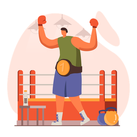 Boxing Champion  Illustration
