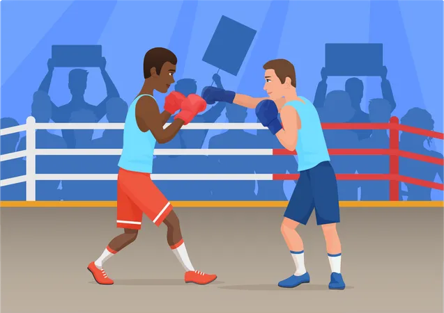 Boxing competition Illustration